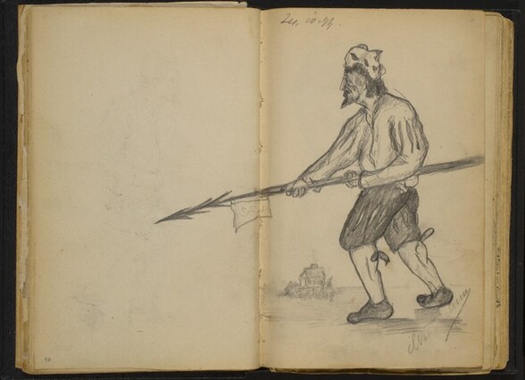 Man Holding a Spear