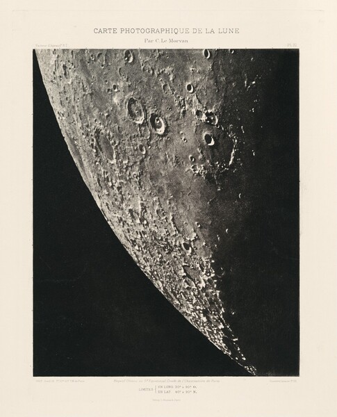 Carte photographique de la lune, planche XI (Photographic Chart of the Moon, plate XI)