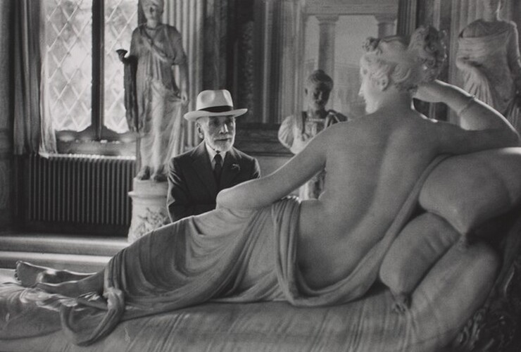 David Seymour (Chim), Bernard Berenson at Ninety, Visiting the Borghese Gallery, Rome, 1955, printed 1982