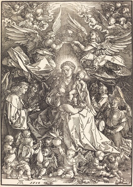 The Virgin Surrounded by Many Angels
