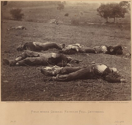 Timothy H. O'Sullivan, Field Where General Reynolds Fell, Gettysburg, July 5, 1863, July 5, 1863