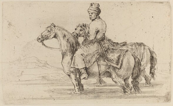 Polish Attendant with Two Horses