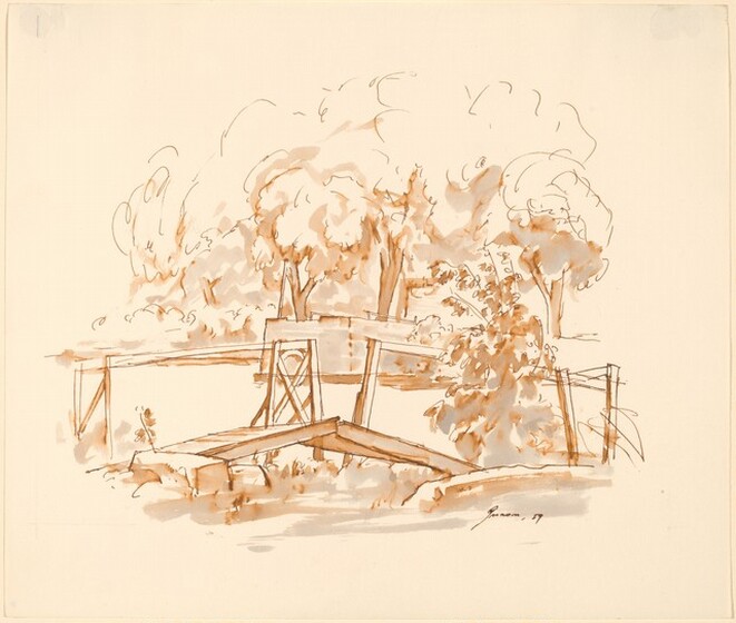 Donald Carlisle Greason, Bridge and Trees, 1959