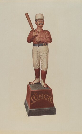 German Wooden Animal Figurin Ballplayer