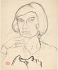 Untitled [portrait of a woman and profile study] [recto]