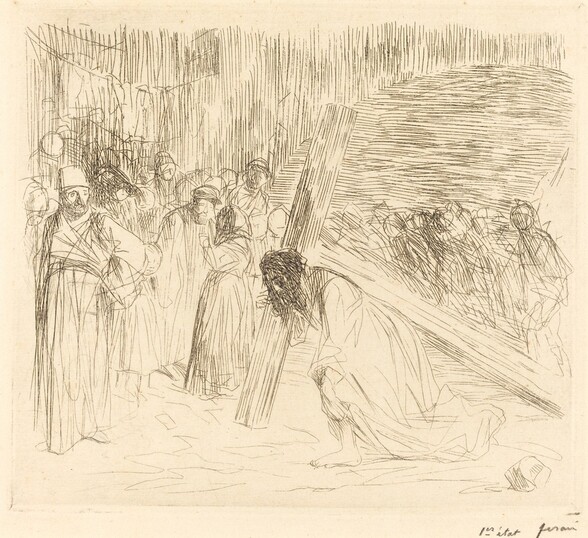 Christ Carrying the Cross (fifth plate)