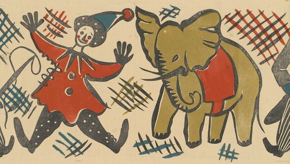 Circus Clown and Elephant