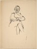 Seated Female Figure with Arms Crossed [recto]