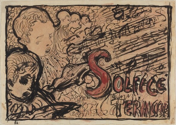 Study for cover of Petit solfège illustré