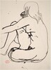 Untitled [side view of seated female nude] [recto]