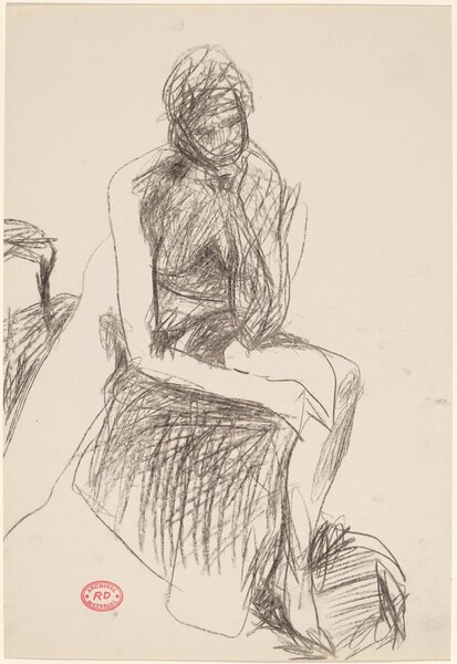 Untitled [seated female nude resting her head on her hand]