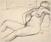 Untitled [reclining nude with her head back] [recto]