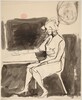Untitled [woman seated at a table] [recto]