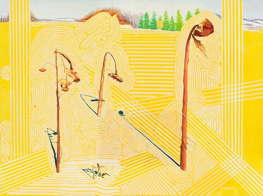 G. Peter Jemison, Sentinels (Large Yellow), 2006