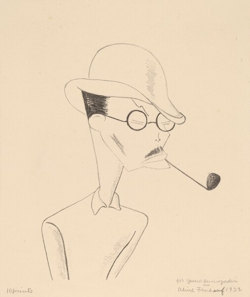 Portrait of Yasuo Kuniyoshi With Pipe