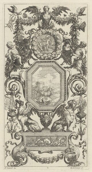 Ornamental Panel Surmounted by a Winged Harpy