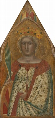 Saint Catherine of Alexandria, with an Angel [right panel]