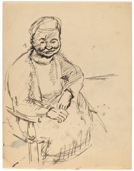 Elderly Woman Seated in Chair