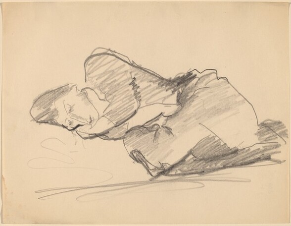 Woman Resting, Hands Tucked under Head