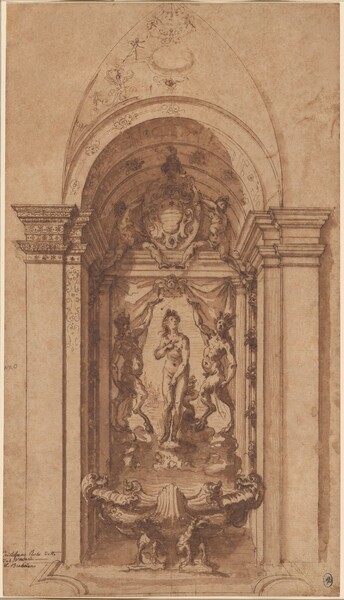 A Design for a Wall Decoration or Fountain
