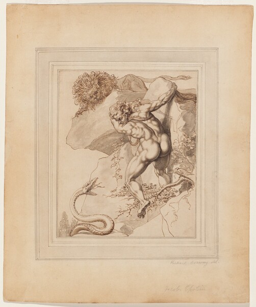 A Man Trapped between a Lion and a Serpent