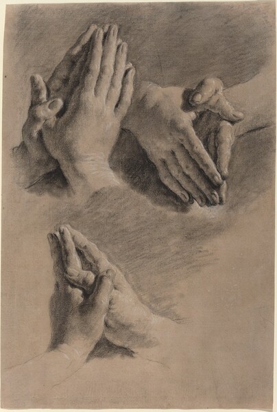 Three Studies of Hands Clasped in Prayer