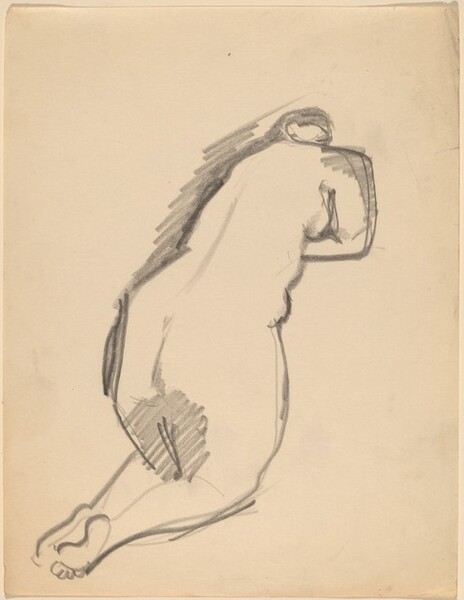 Kneeling Nude Seen from the Back