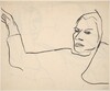 Untitled [woman with arm raised] [verso]