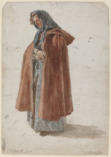 Young Woman in a Kerchief and Cloak at Hastings
