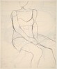 Untitled [seated woman with hands in lap] [verso]
