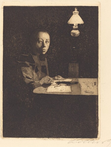 Self-Portrait at the Table (Selbstbildnis am Tisch)