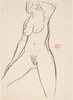 Untitled [standing nude with her left hand under her chin] [recto]