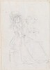 Two Seated Women with Male Figure between Them [verso]