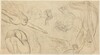 Sheet of Studies with Angels and Cowering Figures (Illustration for Macklin's Bible?)