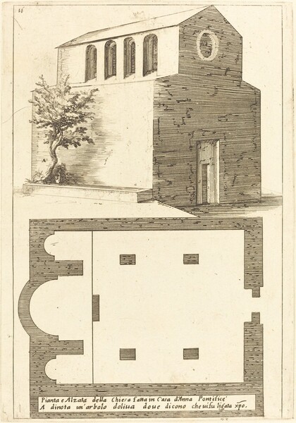 Plan and Elevation of the Church near the House of Annas
