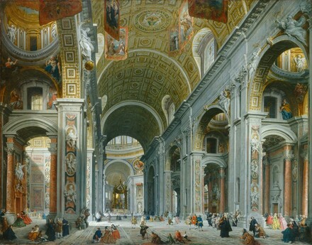 Giovanni Paolo Pannini, Interior of Saint Peter's, Rome, c. 1754