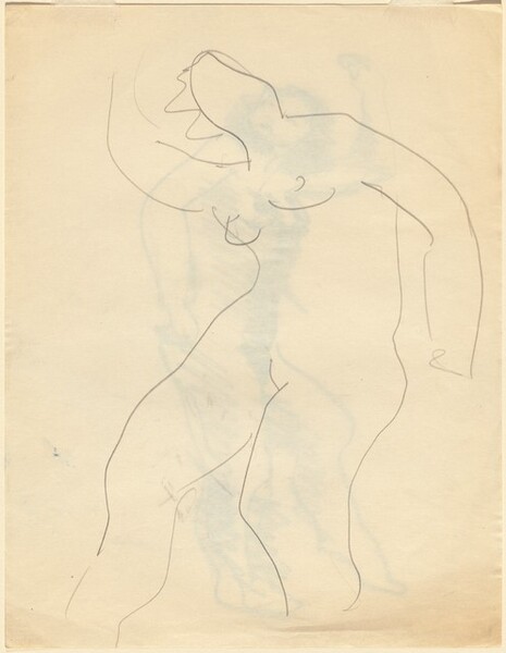 Study of Standing Female Nude [verso]
