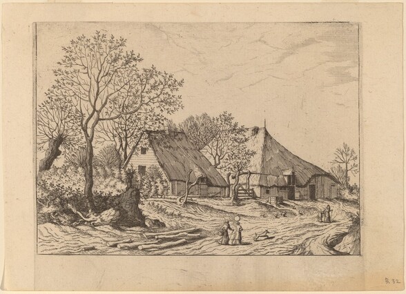 Farm with Shed and Draw Well