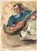 Man Playing a Stringed Instrument [verso]