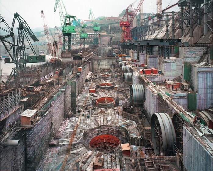 Edward Burtynsky, Dam #6, Three Gorges Dam Project, Yangtze River, China, 2005