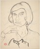 Untitled [portrait of a woman and profile study] [recto]