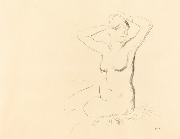 Study of a Nude Woman, Hands Crossed behind Her Head