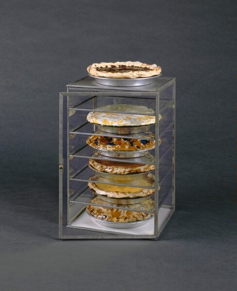 <p>Claes Oldenburg, Glass Case with Pies (Assorted Pies in a Case), 1962