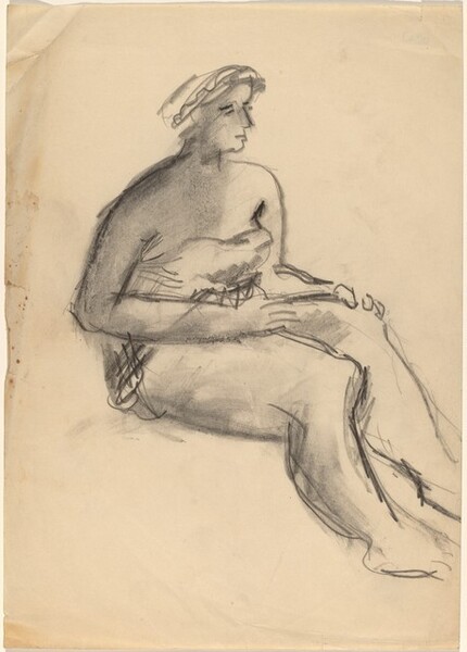Seated Woman Wearing a Bathing Suit