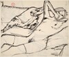 Untitled [reclining nude raising her left elbow] [recto]