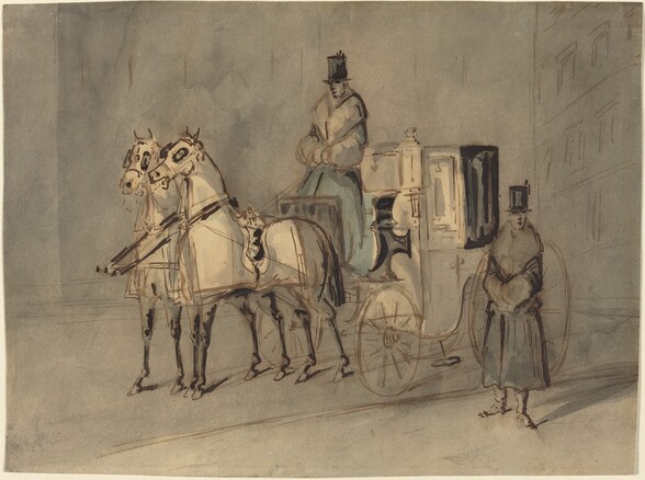 Carriage with Driver and Groom: Autumn