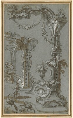 A Rococo Garden Trellis And Gazebo