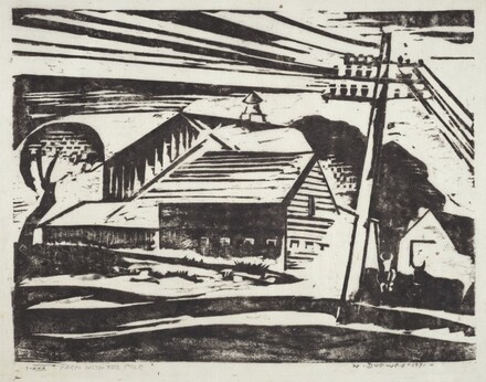 Farm With Telephone Pole