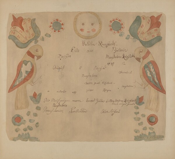Pa German Birth Certificate