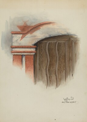 Restoration Drawing Detail Of Arch Main Doorway And Door